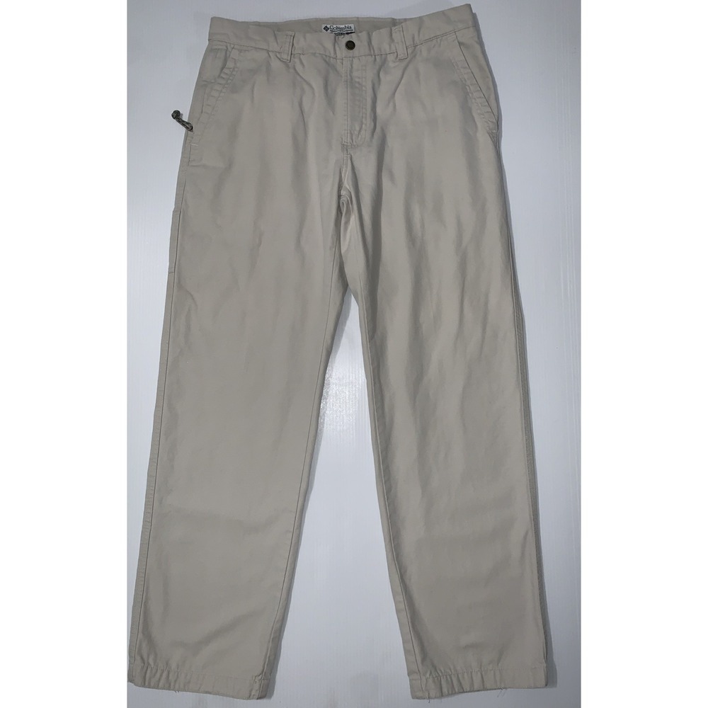 VTG Columbia Women's 14 Straight Leg Cargo Pants Beige Hiking Gorpcore Outdoors